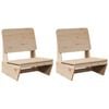 vidaXL Chaises de jardin lot de 2 60x64x70,5 cm bois massif de pin
