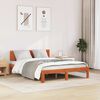 vidaXL Cadre de lit Cire marron 120 x 190 cm Bois de pin massif