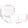 vidaXL Cadre de lit sans matelas gris fonc&eacute; 120x200 cm tissu