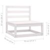 vidaXL Salon de jardin avec coussins 8 pcs blanc bois de pin massif