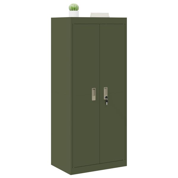 vidaXL Armoire de rangement Vert olive 60 x 40 x 140 cm Acier