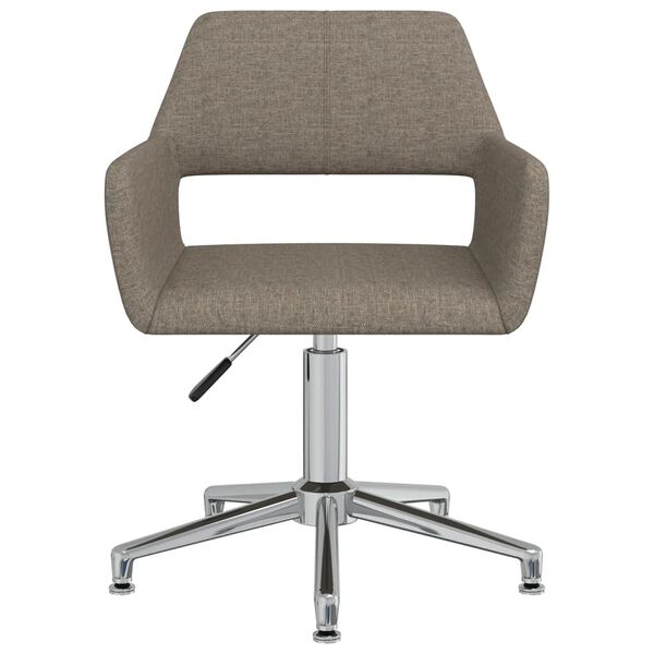 vidaXL Chaise pivotante de salle &agrave; manger Taupe Tissu