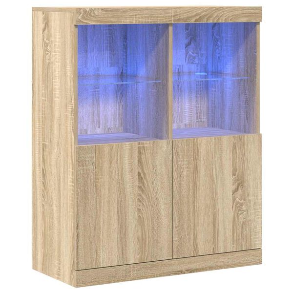 vidaXL Buffet ch&ecirc;ne sonoma 81x37x100 cm bois d'ing&eacute;nierie