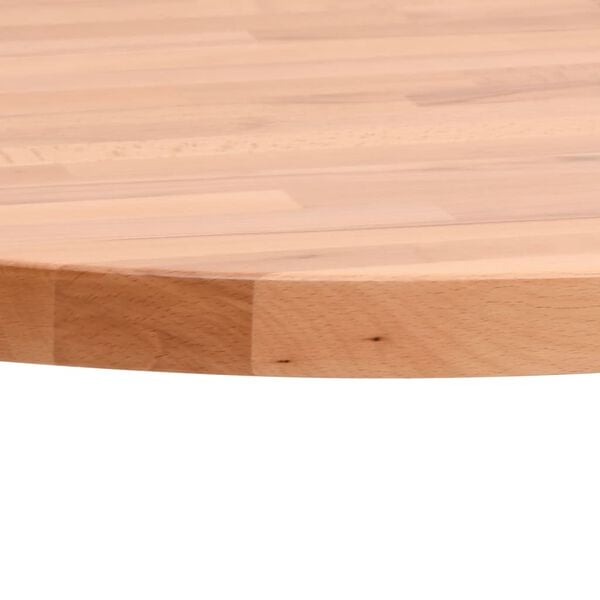 vidaXL Dessus de table &Oslash;90x1,5 cm rond bois massif de h&ecirc;tre