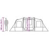 vidaXL Tente de camping tunnel 4 personnes bleu imperm&eacute;able