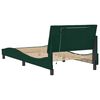 vidaXL Cadre de lit avec LED sans matelas Hanko vert fonc&eacute; 100x200cm velours