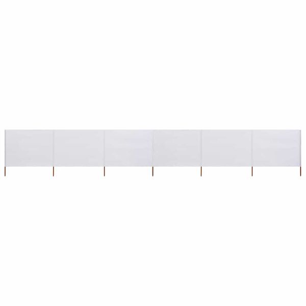 vidaXL Paravent 6 panneaux Tissu 800 x 80 cm Blanc