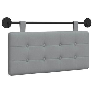 vidaXL T&ecirc;te de lit suspendue Gris clair 100 x 55 x 5 cm tissu