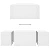 vidaXL Tables basses gigognes 3 pcs blanc 60x60x38cm bois d'ing&eacute;nierie