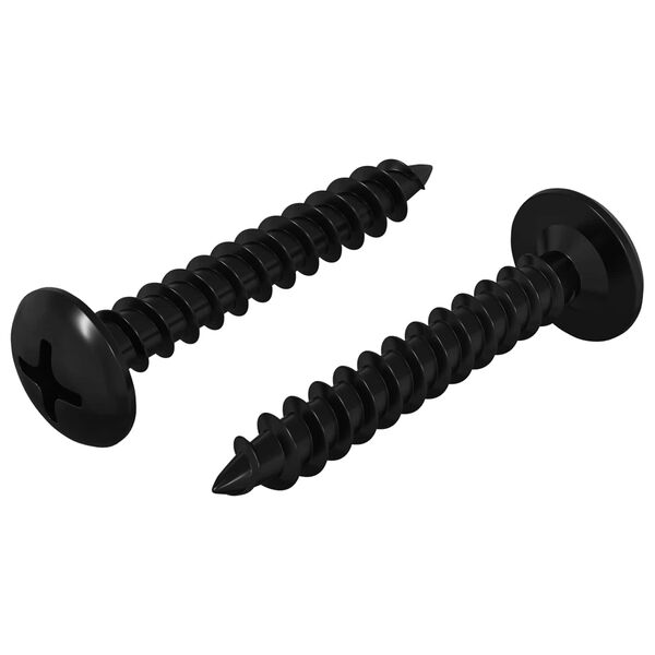 vidaXL Clou auto-perceur 2 pcs Noir 4 x 25 mm Acier