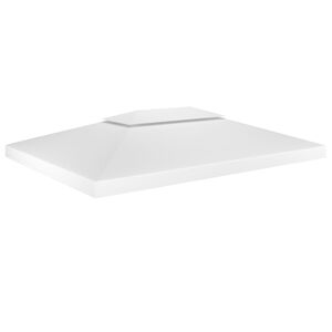 vidaXL Toile de toit de belv&eacute;d&egrave;re 2 niveaux 310 g/m&sup2; 4x3 m Blanc