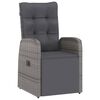 vidaXL Salon de jardin 11 pcs avec coussins Résine tressée Gris