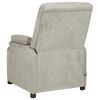 vidaXL Fauteuil de massage gris clair tissu microfibre