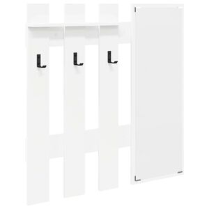 vidaXL Porte-manteau mural Montage mural Blanc 100 x 10 x 100 cm