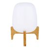 Bo-Camp Lampe de table &agrave; LED Barnes Blanc et marron