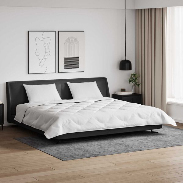vidaXL Duvet d'hiver avec oreiller 3 pcs Blanc Microfibre