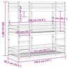 vidaXL Lit superpos&eacute; triple sans matelas 75x190 cm bois de pin massif