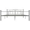 vidaXL Cadre de lit sans matelas gris métal 180x200 cm
