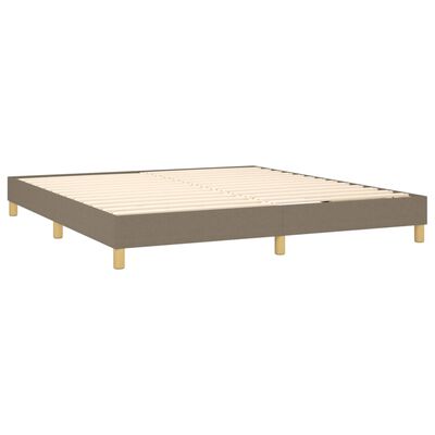 vidaXL Sommier à lattes de lit avec matelas Taupe 180x200 cm Tissu