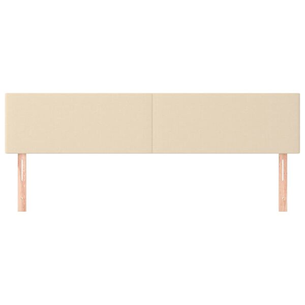 vidaXL T&ecirc;tes de lit Cr&egrave;me 160x5x78/88 cm Tissu