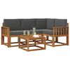 vidaXL Ensemble de canap&eacute;s d'ext&eacute;rieur 5 pcs Naturel et Anthracite