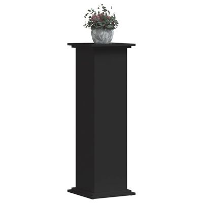 vidaXL Support pour plantes noir 33x33x100 cm bois d'ingénierie