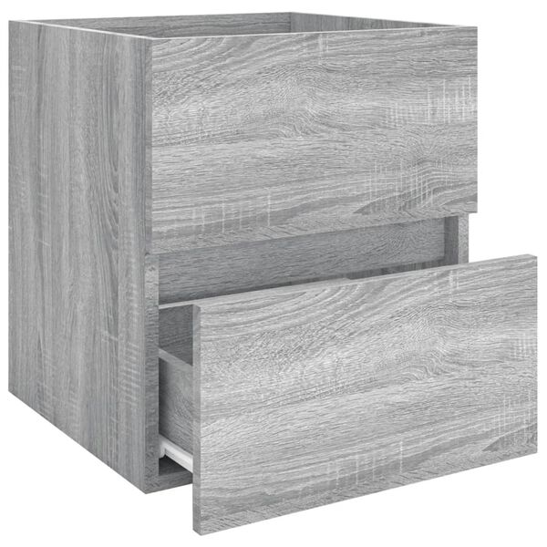 vidaXL Armoire d'&eacute;vier Sonoma gris 41x38,5x45 cm Bois d'ing&eacute;nierie