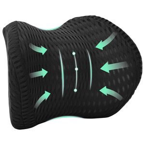 vidaXL Coussin pour le cou Couleur unie Noir 30,5 x 21,5 x 13 cm