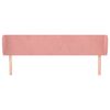 vidaXL T&ecirc;te de lit avec oreilles Rose 183x23x78/88 cm Velours