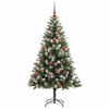 vidaXL Sapin de No&euml;l artificiel &agrave; charni&egrave;re avec neige en flocons