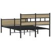 vidaXL Cadre de lit sans matelas ch&ecirc;ne sonoma 120x190 cm
