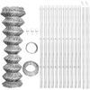 vidaXL Cl&ocirc;ture &agrave; mailles avec poteaux Acier galvanis&eacute; 25x1,25m Argent&eacute;