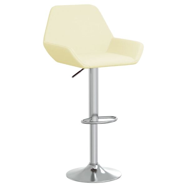 vidaXL Tabourets de bar lot de 2 cr&egrave;me tissu