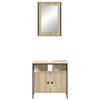 vidaXL Ensemble de mobilier de salle de bain avec étagère 2 pcs Marron