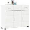 vidaXL Buffet avec &eacute;tag&egrave;re Blanc 88,5 x 30,5 x 73 cm Bois d'ing&eacute;nierie