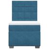 vidaXL Sommier &agrave; lattes de lit avec matelas bleu 90x190 cm velours