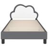 vidaXL Cadre de lit avec t&ecirc;te de lit Gris clair 90 x 190 cm PU