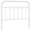 vidaXL T&ecirc;te de lit de remplacement m&eacute;tal blanc 100 cm