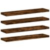 vidaXL &Eacute;tag&egrave;res murales 4 pcs ch&ecirc;ne fum&eacute; 40x10x1,5cm bois d'ing&eacute;nierie