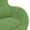 vidaXL Chaise &OElig;uf avec Pouf Vert clair Velours