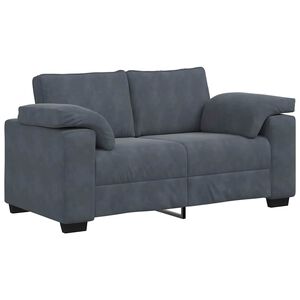 vidaXL Canap&eacute; causeuse gris fonc&eacute; 160x77x82 cm velours
