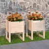 vidaXL Jardini&egrave;res 2 pcs 40x40x52,5 cm Bois massif de pin