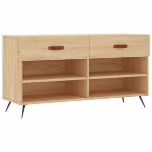 vidaXL Banc &agrave; chaussures ch&ecirc;ne sonoma 102x35x55 cm bois d'ing&eacute;nierie