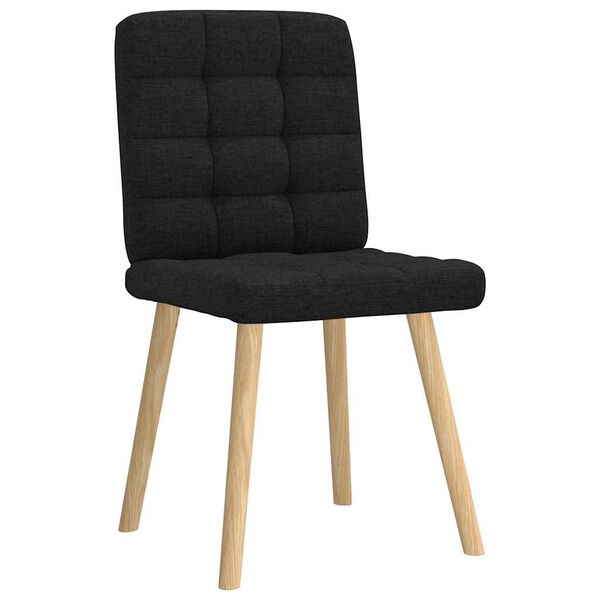 vidaXL Chaises à manger lot de 4 noir tissu