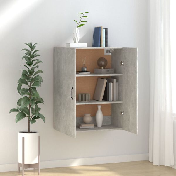 vidaXL Armoire suspendue Gris béton 69,5x34x90 cm Bois d'ingénierie