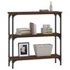 vidaXL Table console ch&ecirc;ne marron 75x22,5x75 cm bois d'ing&eacute;nierie