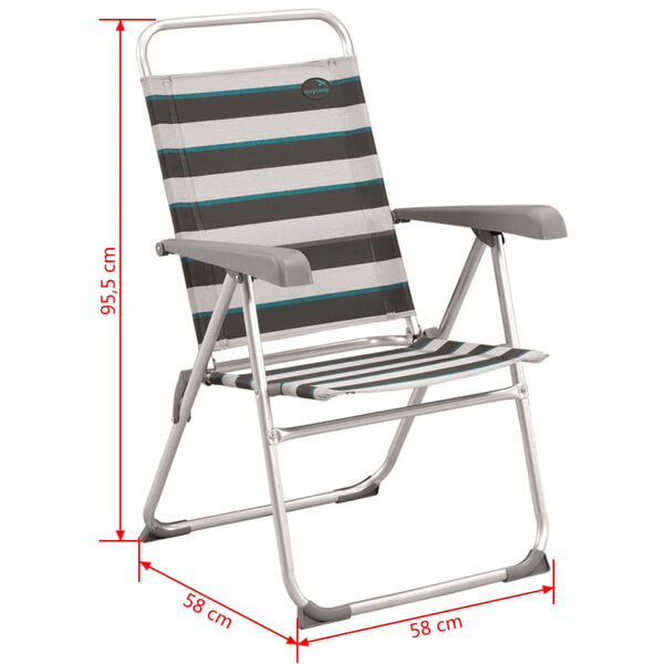 Easy Camp Chaise pliante Spica Gris 58 x 58 x 95,5 cm 420022