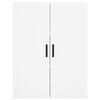 vidaXL Buffet haut Blanc 69,5x34x180 cm Bois d'ing&eacute;nierie