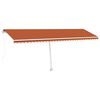 vidaXL Auvent manuel r&eacute;tractable sur pied 600x300 cm Orange et marron