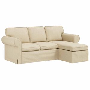 vidaXL Canap&eacute; Cr&egrave;me 195 x 138 x 80 cm tissu
